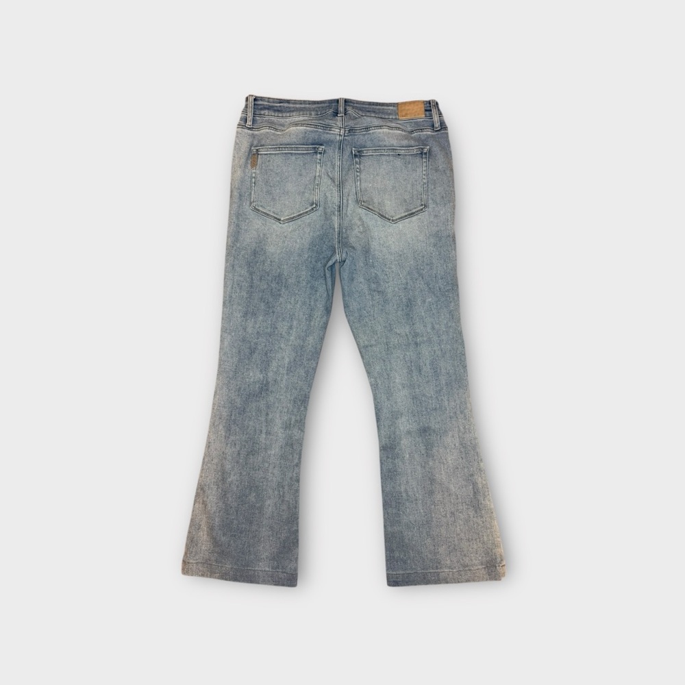 Paige High Rise Laurel Canyon Marienne Light Wash Blue Flare Jeans - Picture 5 of 7